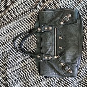 NEW PICS Balenciaga Agneau Gray Bag with Silver Hardware